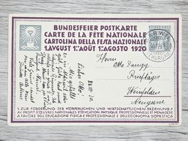 CL16 Carte Postale + Timbre Suisse 1920