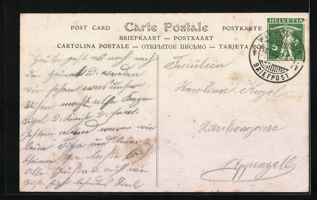 Cartes postales: Appenzell, Salon de 1909, Avant la Proce – D'occasion à Berlin par bartko-reher 1