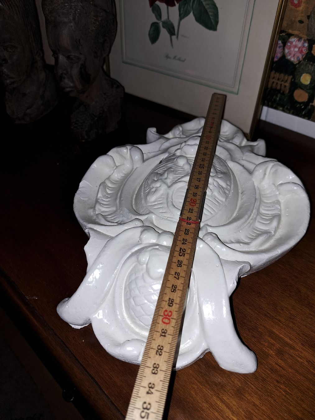 Sculture & Statue: Wandornment Stuckgips Rosenmotiv – Usato da Kölliken venduto da Upcycling-by-Mc-TAM 1