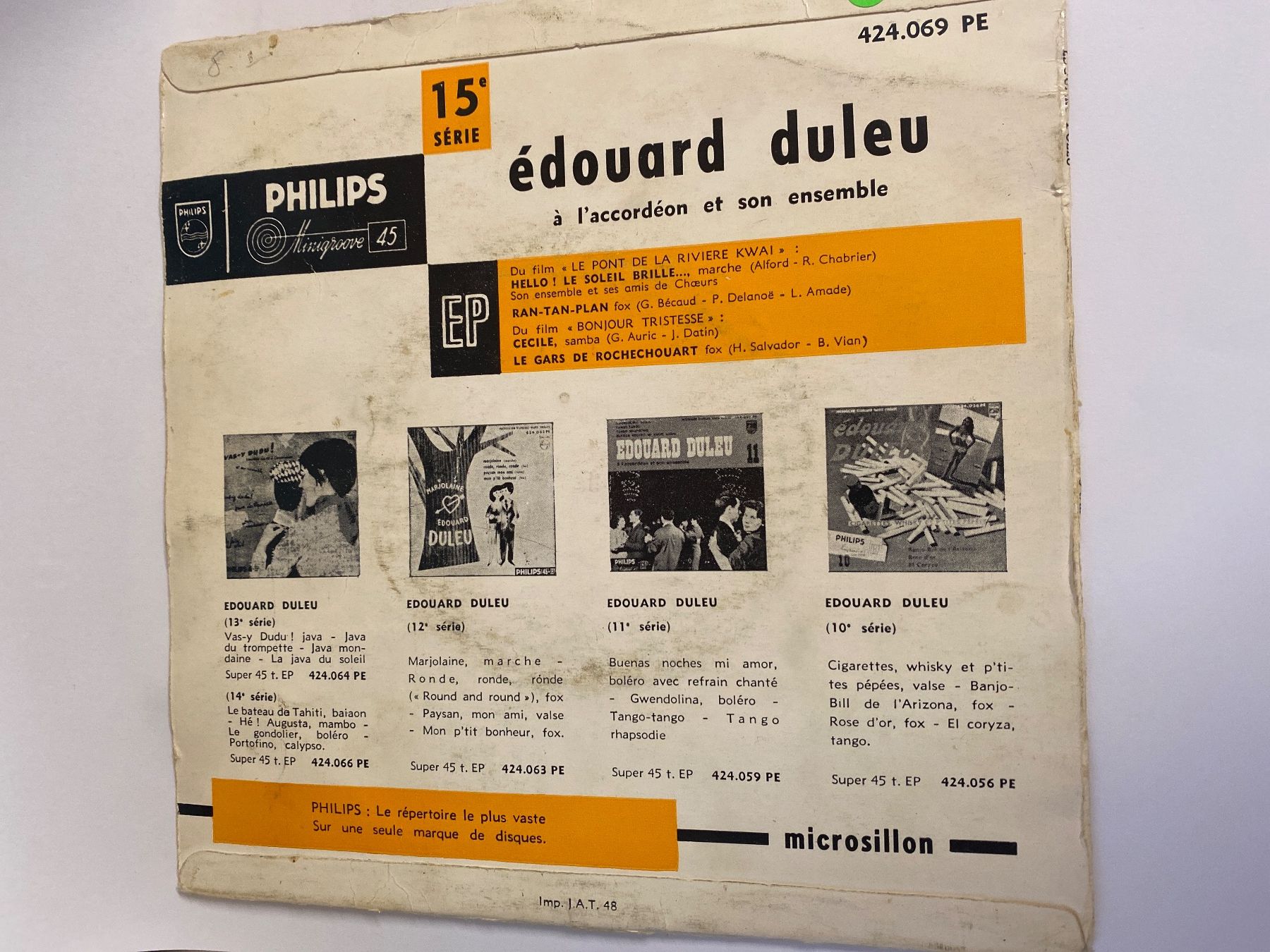 Dischi in vinile: Édouard Duleu - 45 Tours Philips - – Usato da Le Brassus venduto da cinema13 1