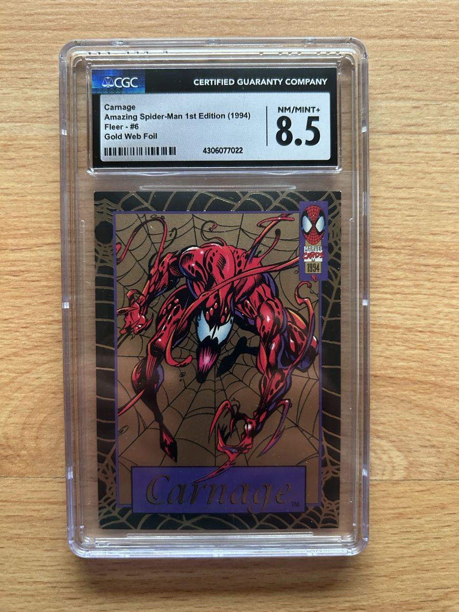 Marvel Carte collezionabili: Carnage Gold Web 1994 CGC 8.5 NM – Nuovo (secondo la descrizione) da Schötz venduto da lor_z95g