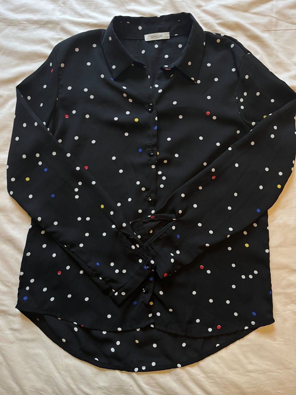 Camicette: IDYLLIC Polka Dot Bluse mit Konfettipunkten Gr. 34 – Usato da Zürich venduto da Vreni007 3