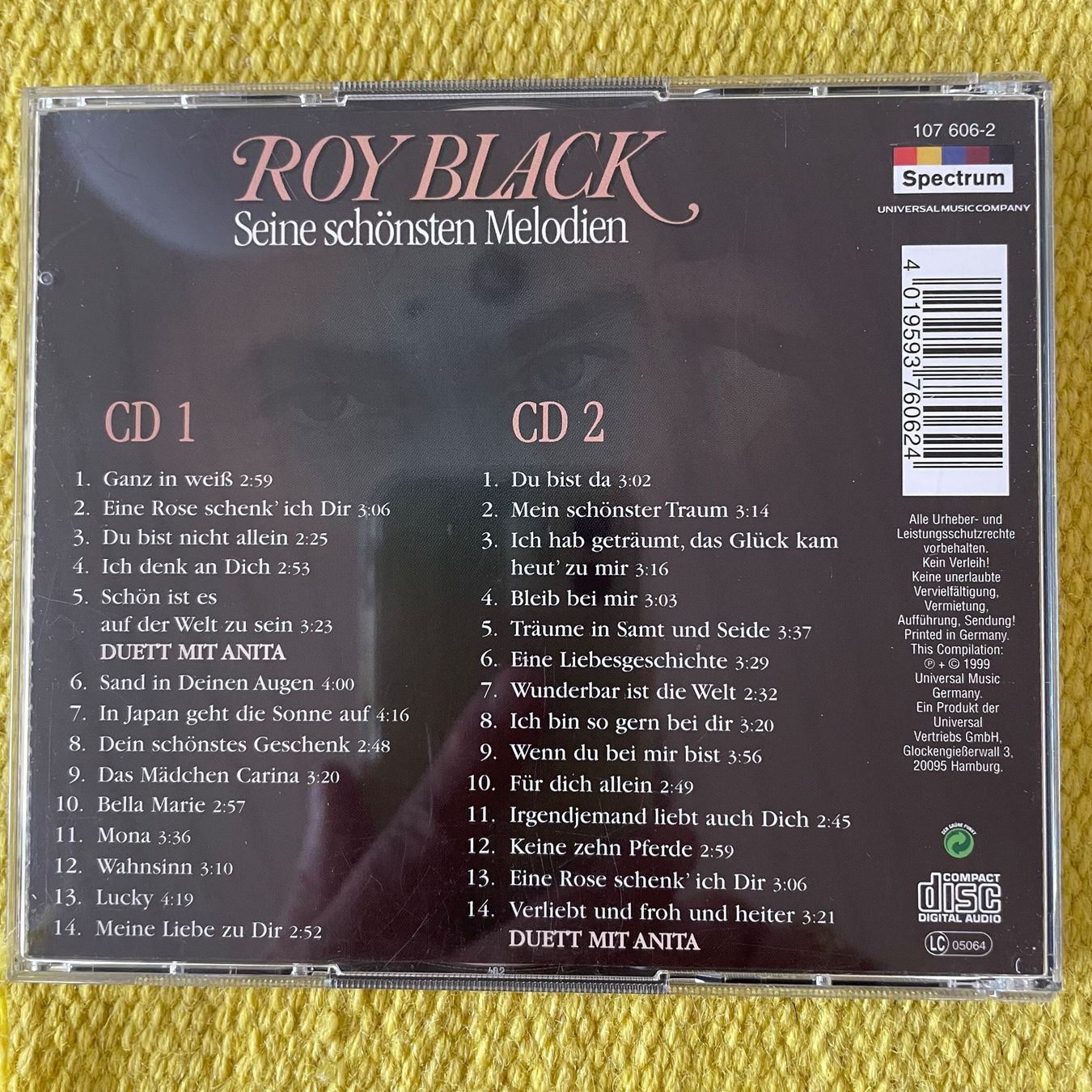 CD: ROY BLACK-2CD SEINE SCHÖNSTEN MELODIEN – Usato da Rorschacherberg venduto da CD-Roli 1