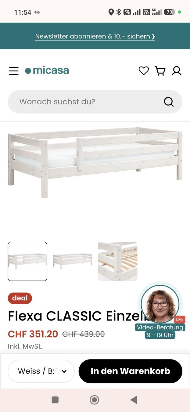 Micasa Lits: Micasa Flexo Bett wie neu – D'occasion à Tagelswangen par electro_
