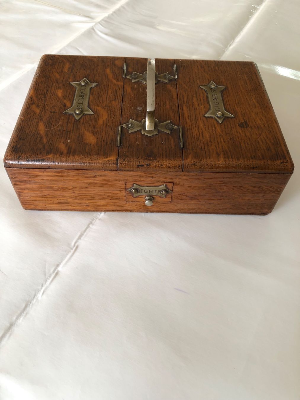 Sigari: Zigarren- Zigarettenbox/Eichenholz 1890 Top Zustand – Usato da Rudolfstetten venduto da vamosich 1