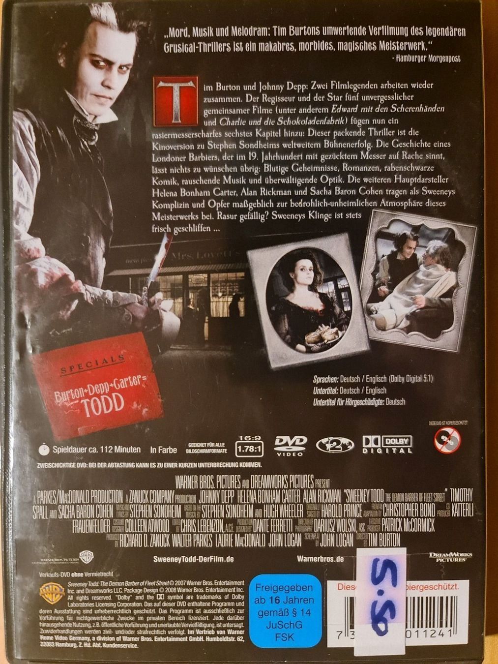 Tutti i DVDs: sweeney todd – Usato da Dintikon venduto da Vexi 1