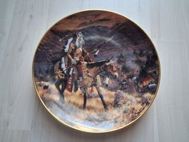 3 X SAMMELTELLER INDIANER PORZELLAN