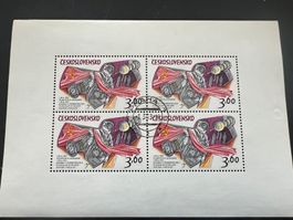 CZECHOSLOVAKIA 1973 SPACE SHEET  (E1746)