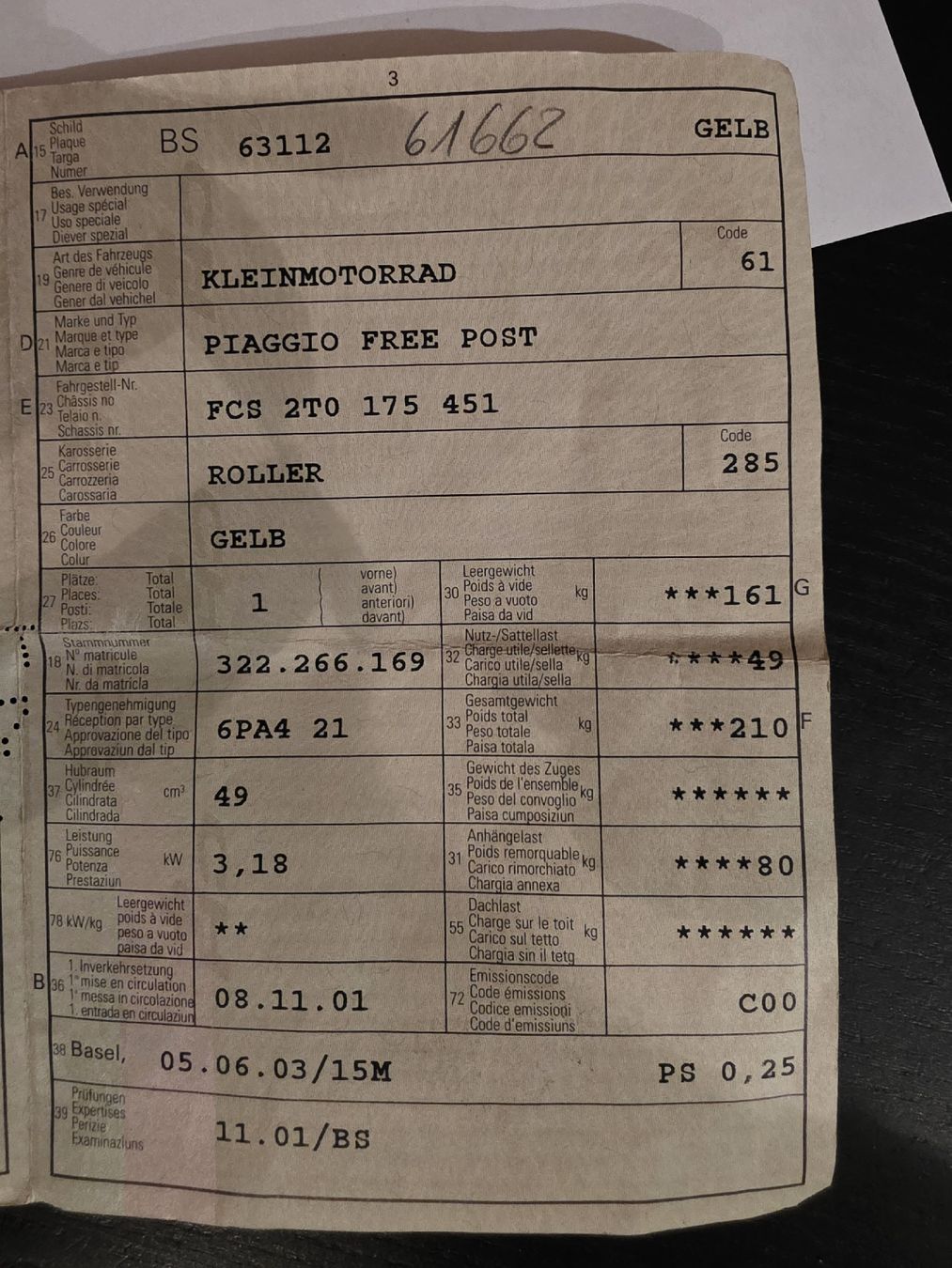 Piaggio Scooters: Piaggio Free Post PTT – Defekt aus Schafisheim von onezillion 6