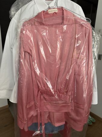 Olivia von Halle silk pyjama style costume