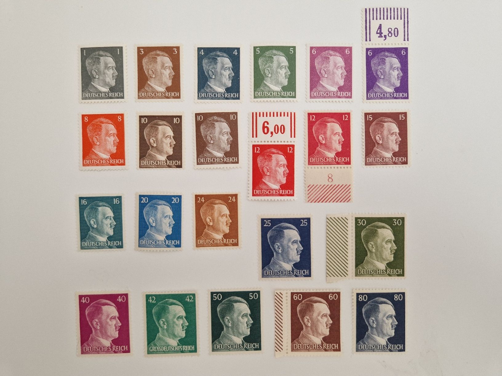 Tous les timbres: Deutsches Reich Adolf Hitler Briefmarken Set postfrisch – Neuf (Voir description) à St. Gallen par Enrico_SG