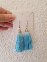 Boucles d'oreilles à pampilles bleu clair