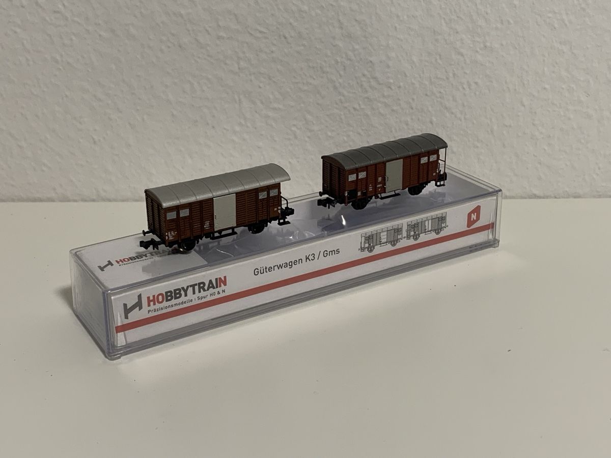 Hobbytrain Modellini di ferrovie: N Güterwagen SBB K3 GMS 2-teilig – Nuovo (secondo la descrizione) da Neuenegg venduto da Mazdanier 1