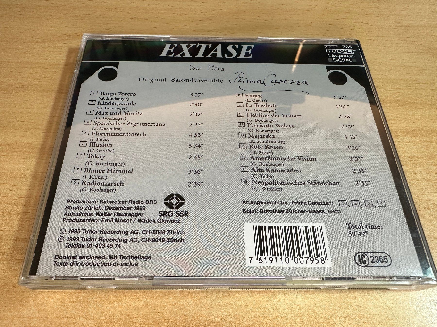 CD: Z4 Prima Carezza – Extase – Usato da Rikon im Tösstal venduto da Alpenmutz 1