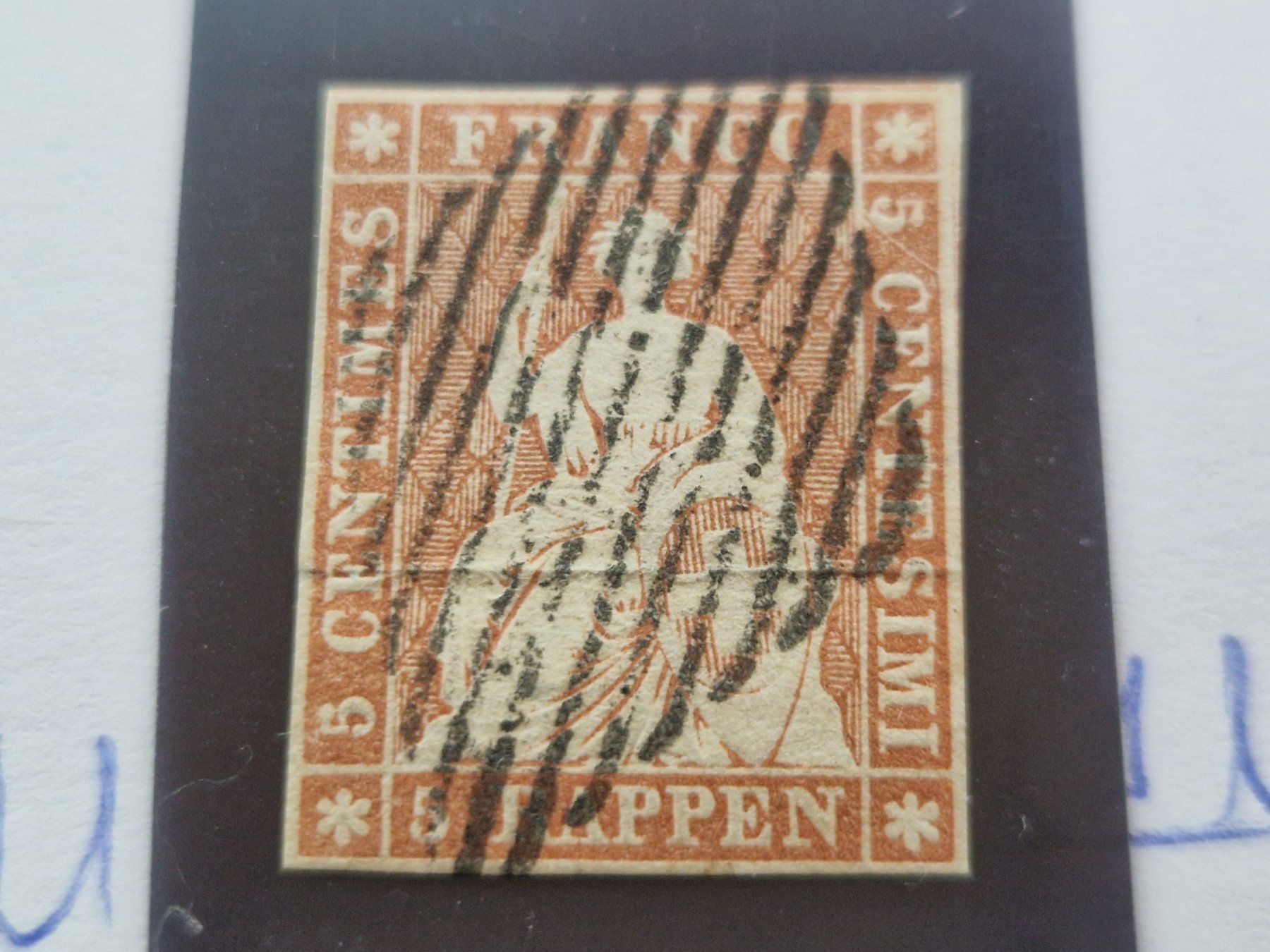 Tutti i francobolli: Strubel 22Aa, Attest, Abart, Kat 2000.- + 400.- – Usato da Burgdorf venduto da Glossy01 2