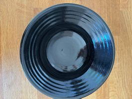 Schöne schwarze Servier-Schüssel von Showa Japan