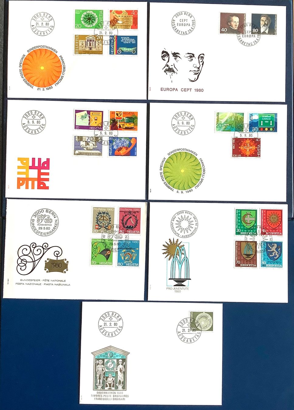 Alle Briefmarken: 1980 - Schweiz FDC / Jahresausgabe – Neu (gemäss Beschreibung) aus Liestal von Skunk02