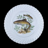 ASSIETTE DE DÉCORATION “Truites”