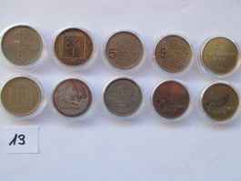 5 Fr. Münzen CONFOEDERATIO HELVETIA / 10 Stk.