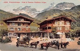 GRUSS vom HOTEL URIGEN, mit STAB-STEMPEL !!!