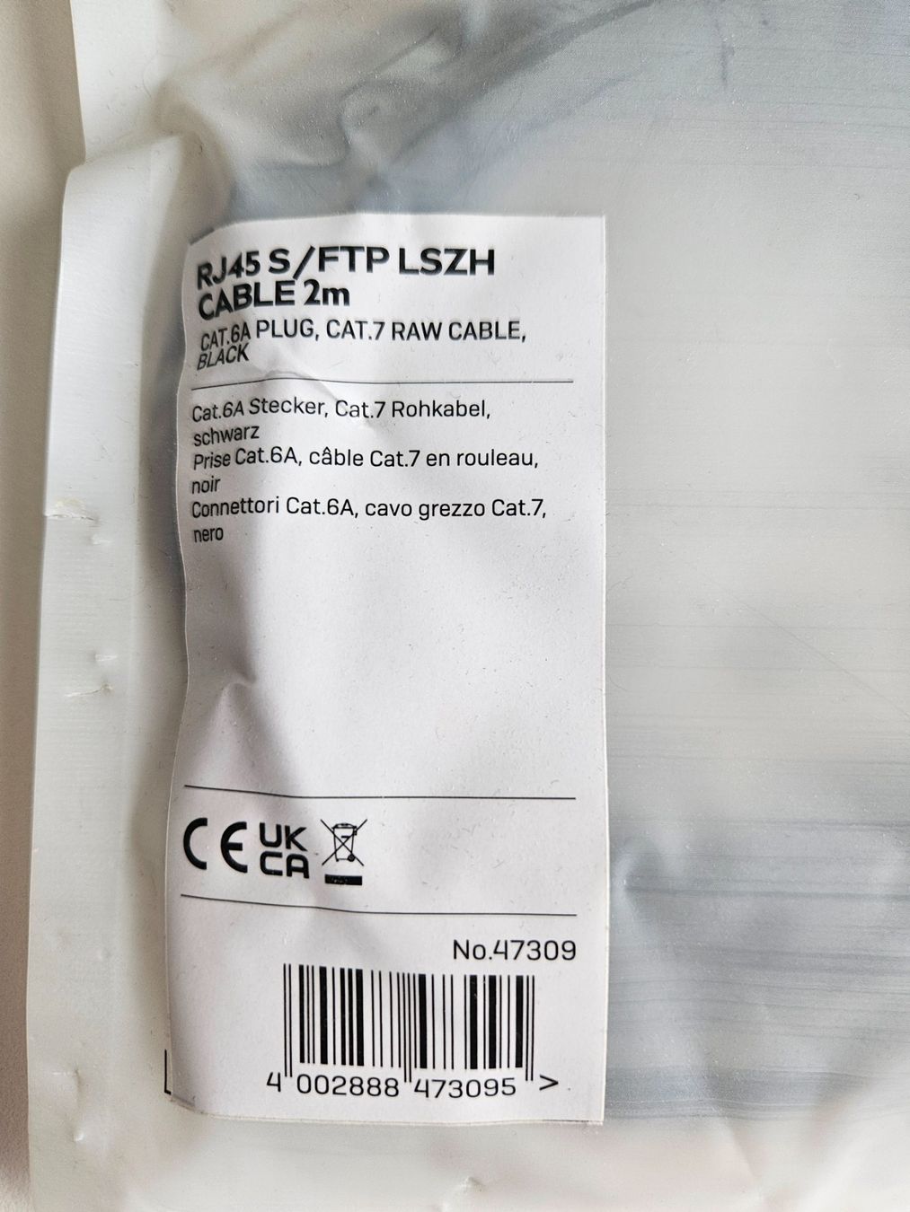 Cavi: Lindy RJ45/FTP LSZH Kabel - 2m, Schwarz – Usato da Zürich venduto da pat_2frc 2