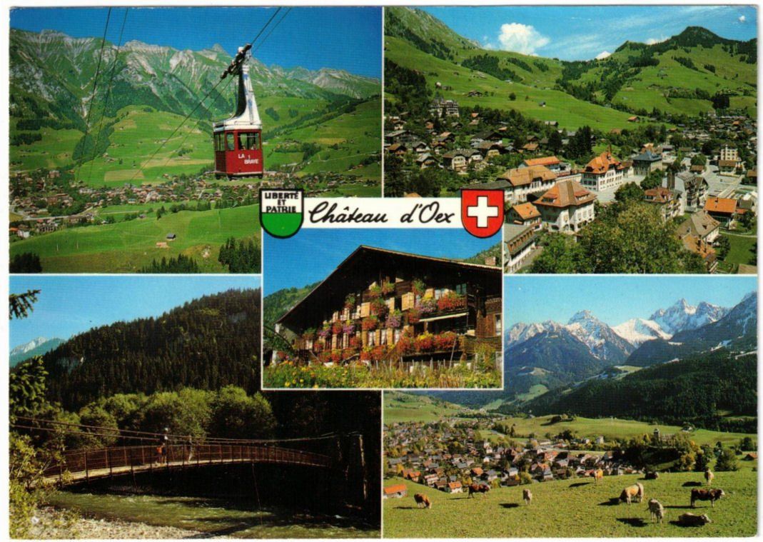 Cartoline postali: Château d'Oex - 4 Bild AK – Usato da Binningen venduto da Mountainrider