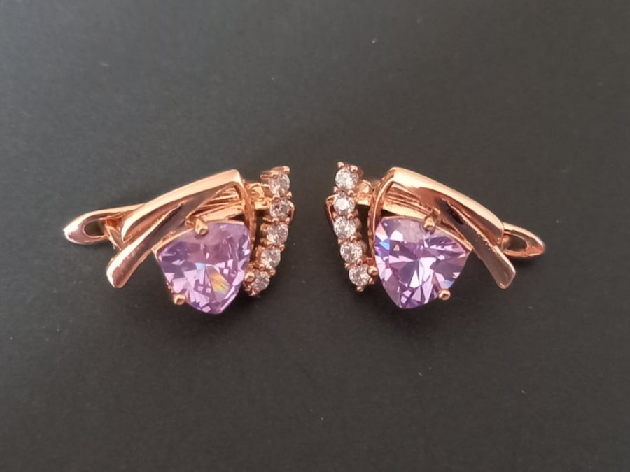 Boucles d'oreille: Vergoldet Ohrringe, mit Klappverschluss – D'occasion à St-Prex par big_c6bb