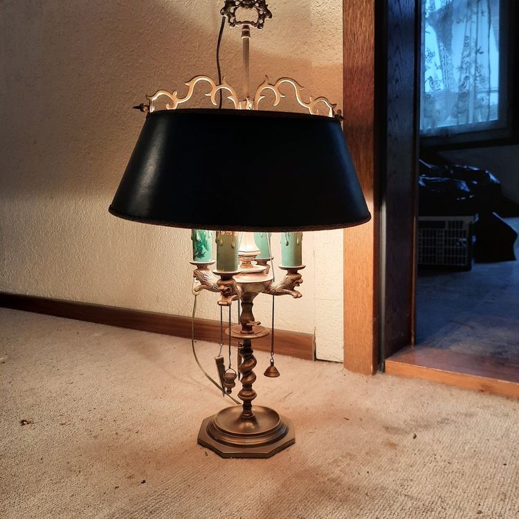 B & P Lampe Antik Messing Druckguss Schraube Halsband – Mit Ring, Für Deckenmontage, 1/4" Gewinde