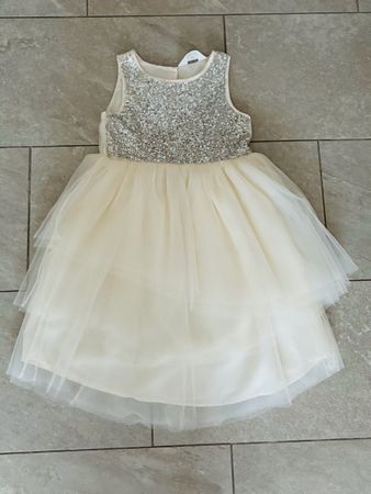 Kleid H&M Pailletten Tüll Grösse 122 6-7 Jahre neu