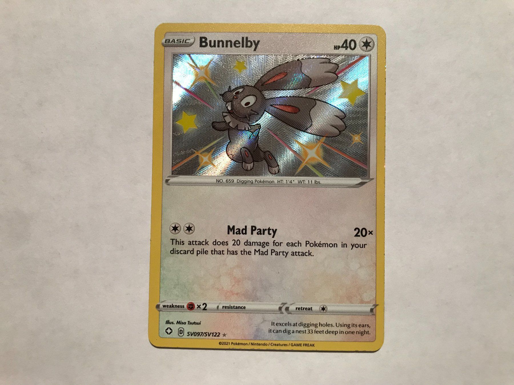 Pokémon Sammelbilder & Trading cards: Bunnelby Shiny EN – Gebraucht aus Hagendorn von Pokecollectorch 1