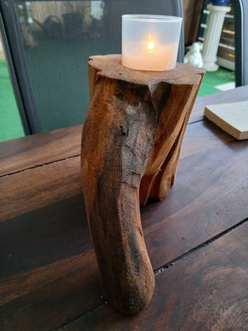 Tutte le decorazioni: Teelichthalter aus Holz mit Wachskerzen oder LED. – Nuovo e nell'imballaggio originale da Grosswangen venduto da hans0122 3
