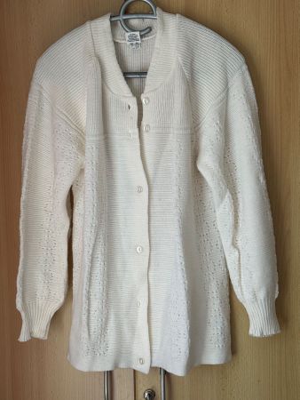 Bettjäckchen, Wollweiss, Vintage Look, Grösse 42/44 - NEU