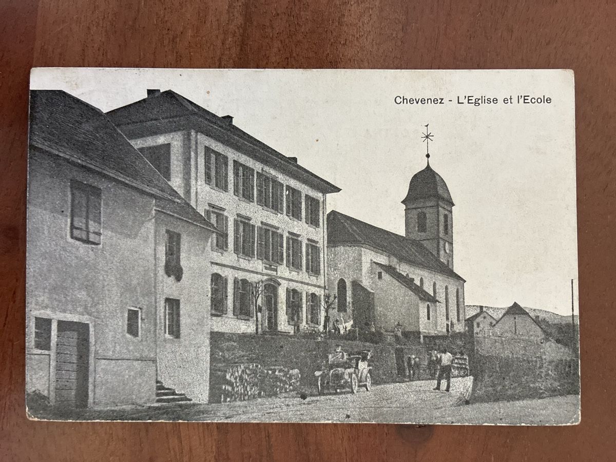 Ansichtskarten: Ansichtskarte Schweiz von Chevenez JU – Gebraucht aus Oftringen von Cla.vD.74