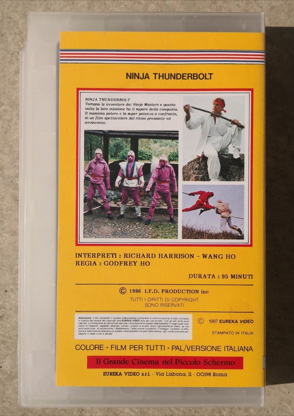 Alle VHS: VHS - Ninja Thunderbolt (HK 1984) Ital. Version - EUREKA – Gebraucht aus Ueberstorf von Movieman83 1