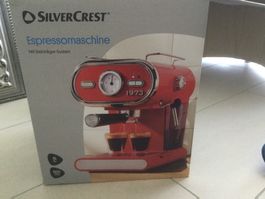 Silvercrest Espressomaschine rot mit Kolben
