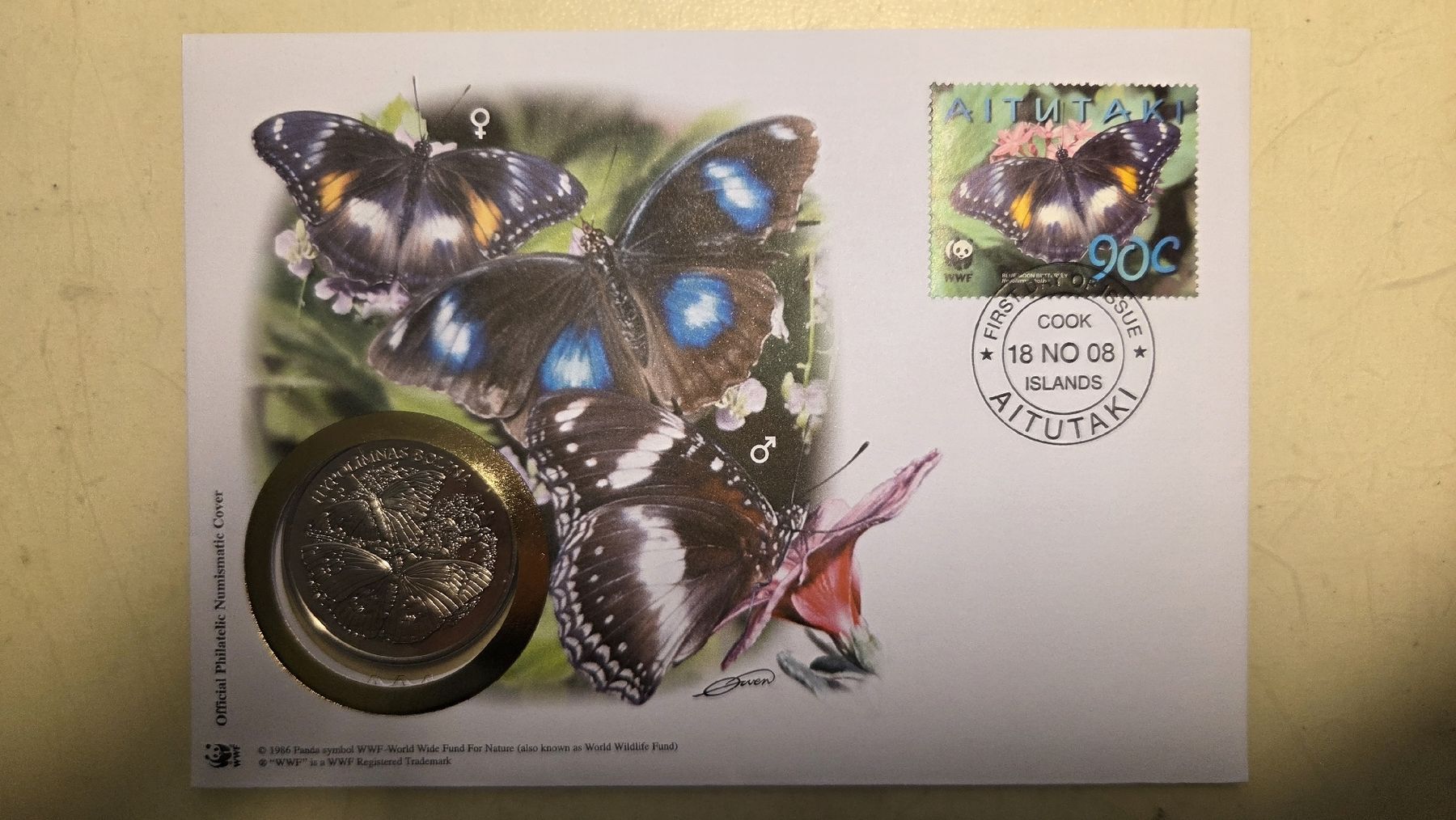 Alle Münzen: 2008 Medallienbrief WWF Grosse Eierfliege – Gebraucht aus Arni AG von Moth68