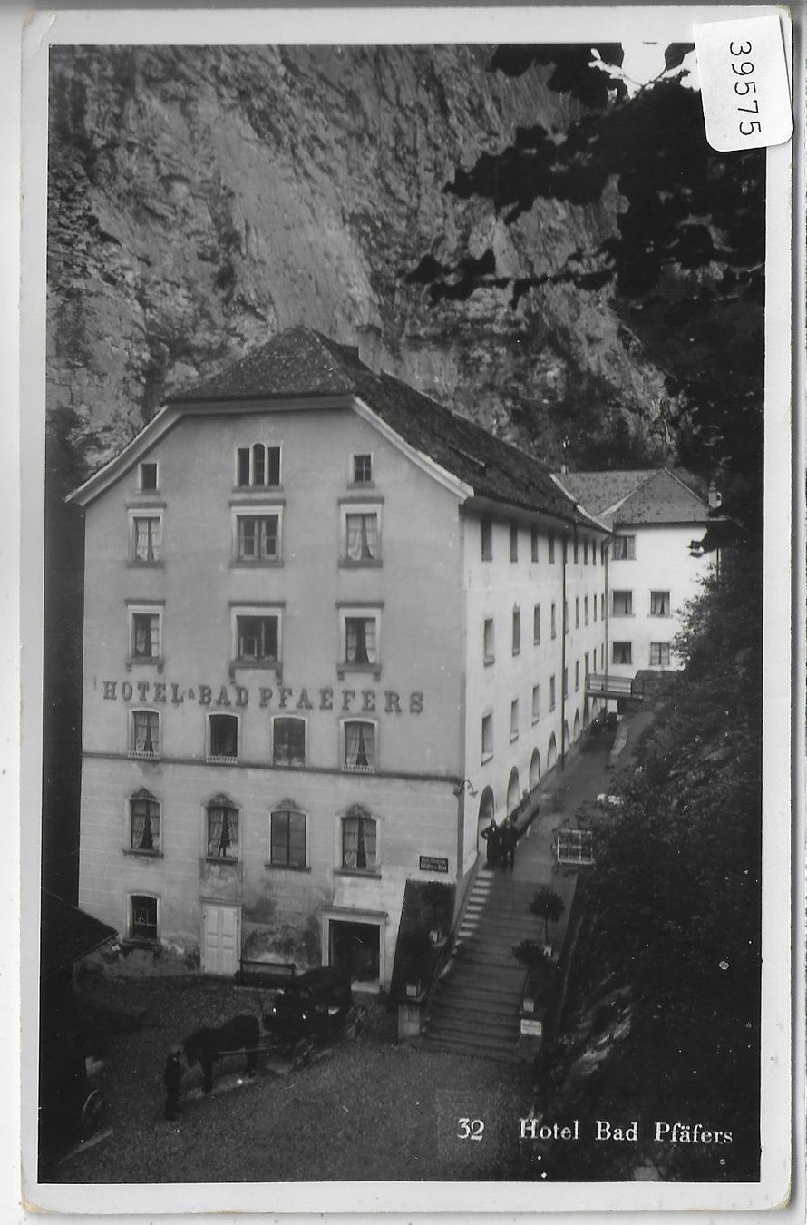 Cartoline postali: Hotel und Bad Pfäfers - Kutschen – Usato da Ettingen venduto da Kartenplanet