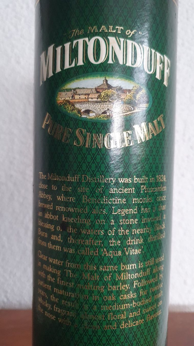 Glenlivet Bevande alcoliche: Glenlivet Miltonduff Single Malt Whiskey – Nuovo e nell'imballaggio originale da Küssnacht am Rigi venduto da Tgoessi 2