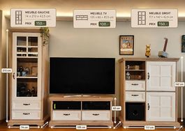Lot de 4 meubles de salon