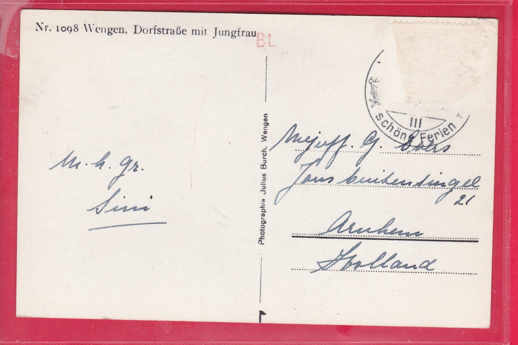 Cartes postales: WENGEN, DORFSTRASSE MIT JUNGFRAU – D'occasion à Oberrieden par Gebirgsstelze 1