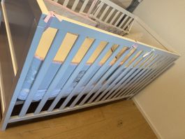 micasa Kinderbett 70x140 umbaubar + Matratze | nur Abholung 