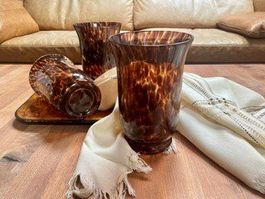 Lot de 3 photophores vintage Set of 3 vintage tortoiseshell