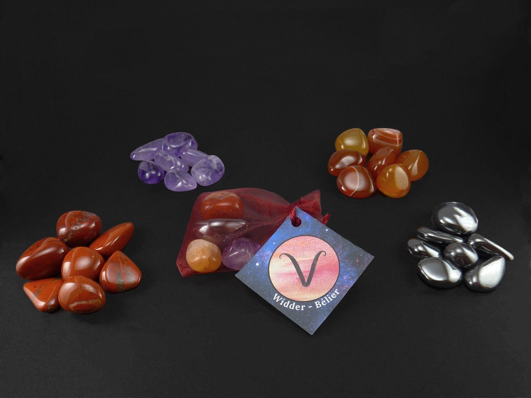 Minerali & Pietre curative: Sternzeichen Steine Widder/Bélier – Nuovo e nell'imballaggio originale da Meilen venduto da StoneGarden 2