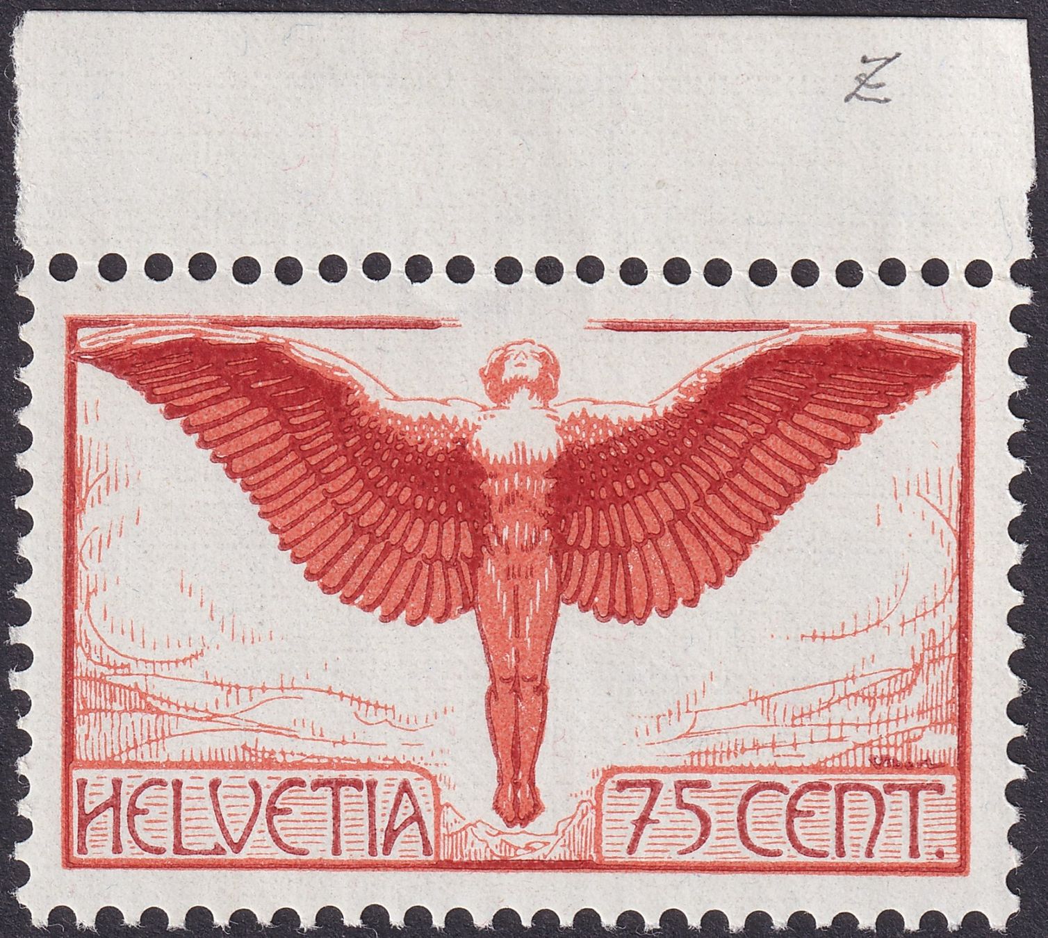 Tutti i francobolli: 1936: Flugpost: F11z ** postfrisch & fehlerfrei, Kat: 80.-+ – Usato da Sursee venduto da Luzernerraute