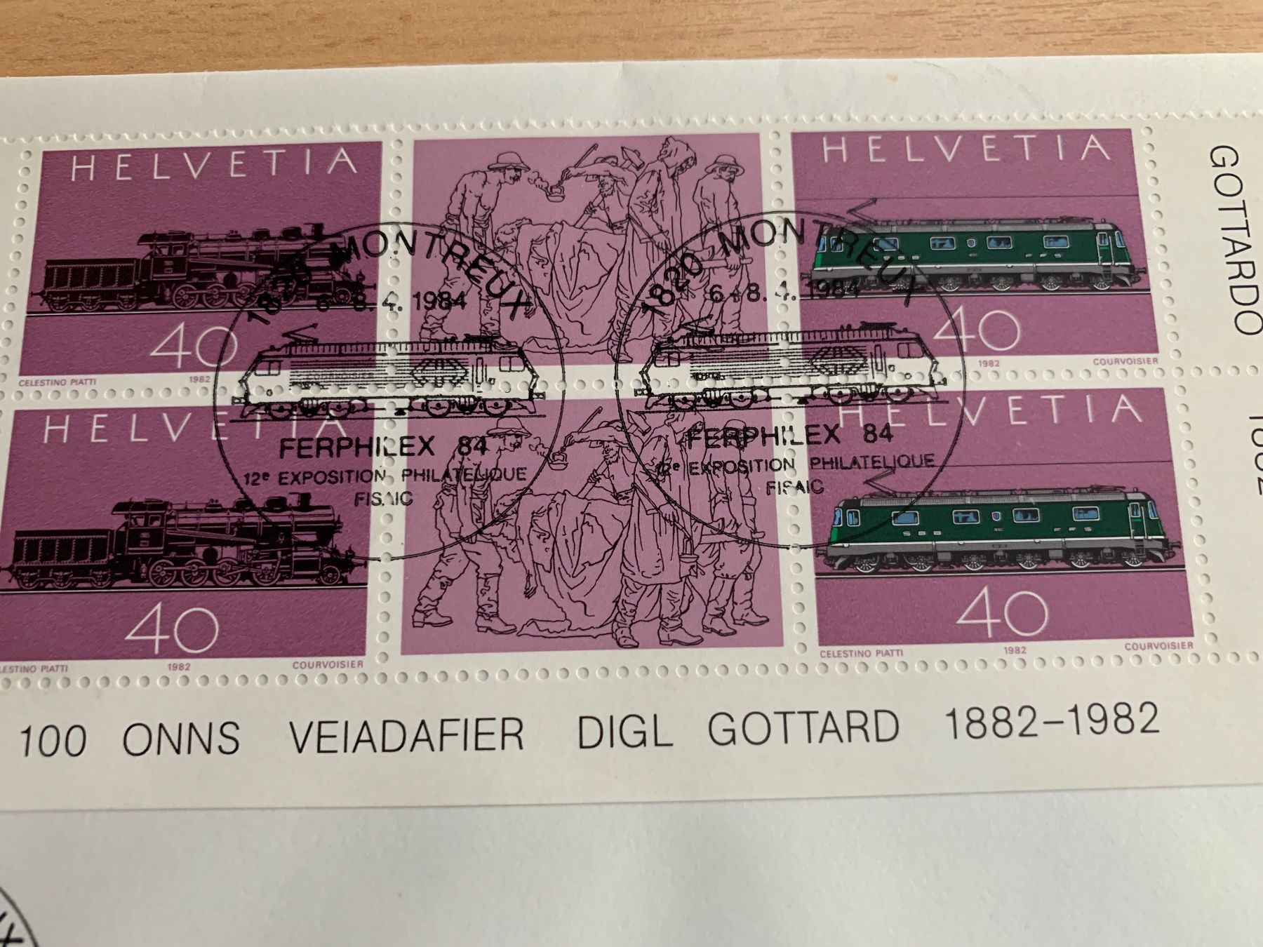 Alle Briefmarken: Schweizer Briefmarken 100 Jahre Gotthard 1882-1982 – Gebraucht aus Ibach von lisch3 2