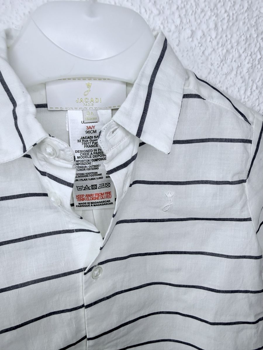 Jacadi Camicie, T-shirt & Polo: Chemise Jacadi rayée blanche/bleue, taille 3 ans! – Nuovo (secondo la descrizione) da BIEL/BIENNE venduto da nin_t8mg