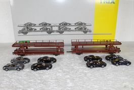 Trix 24356-01 DB 2 Autotransportern mit 8 Porsches
