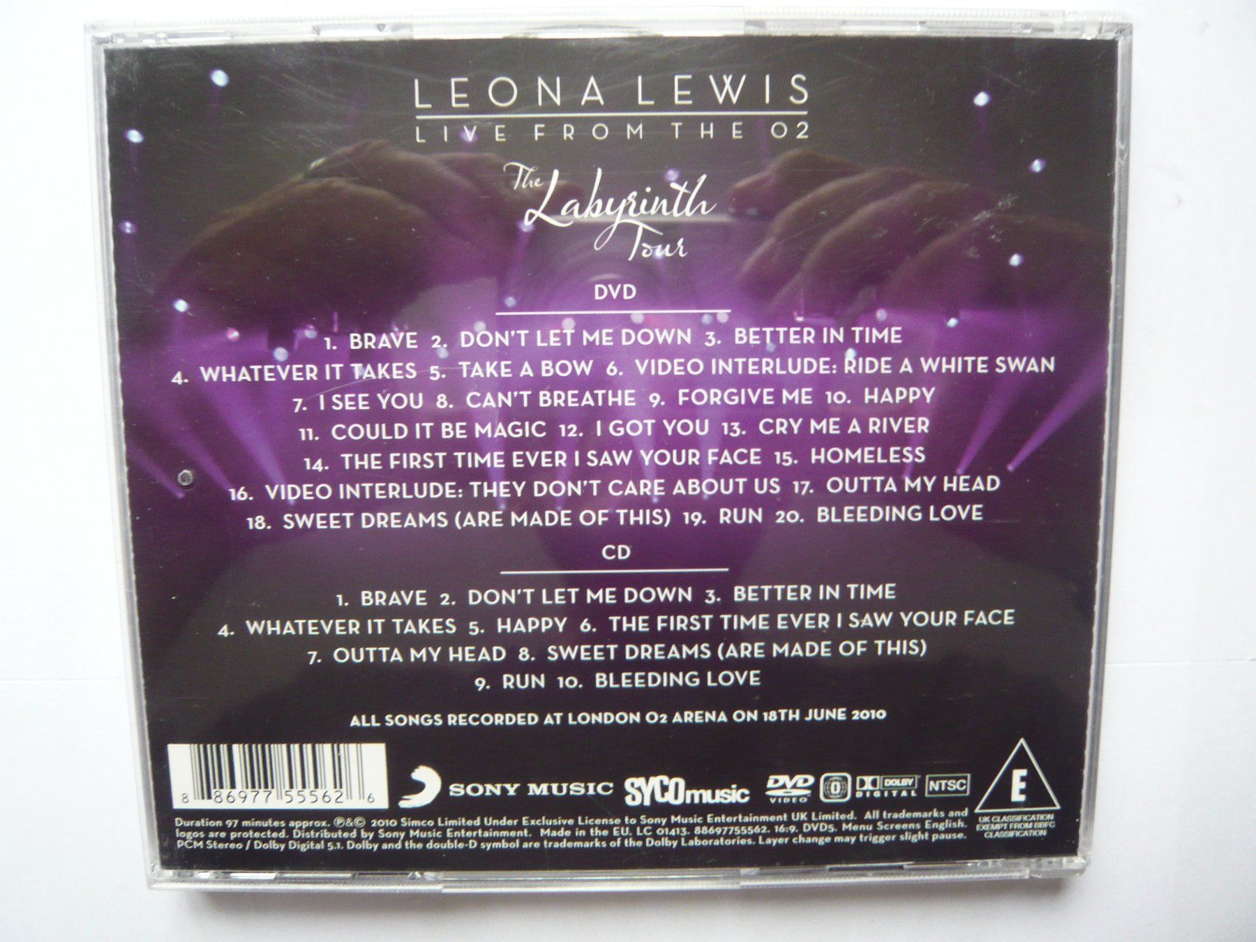 CDs: LEONA LEWIS Live From The 02 – Gebraucht aus Winterthur von Cajun 1