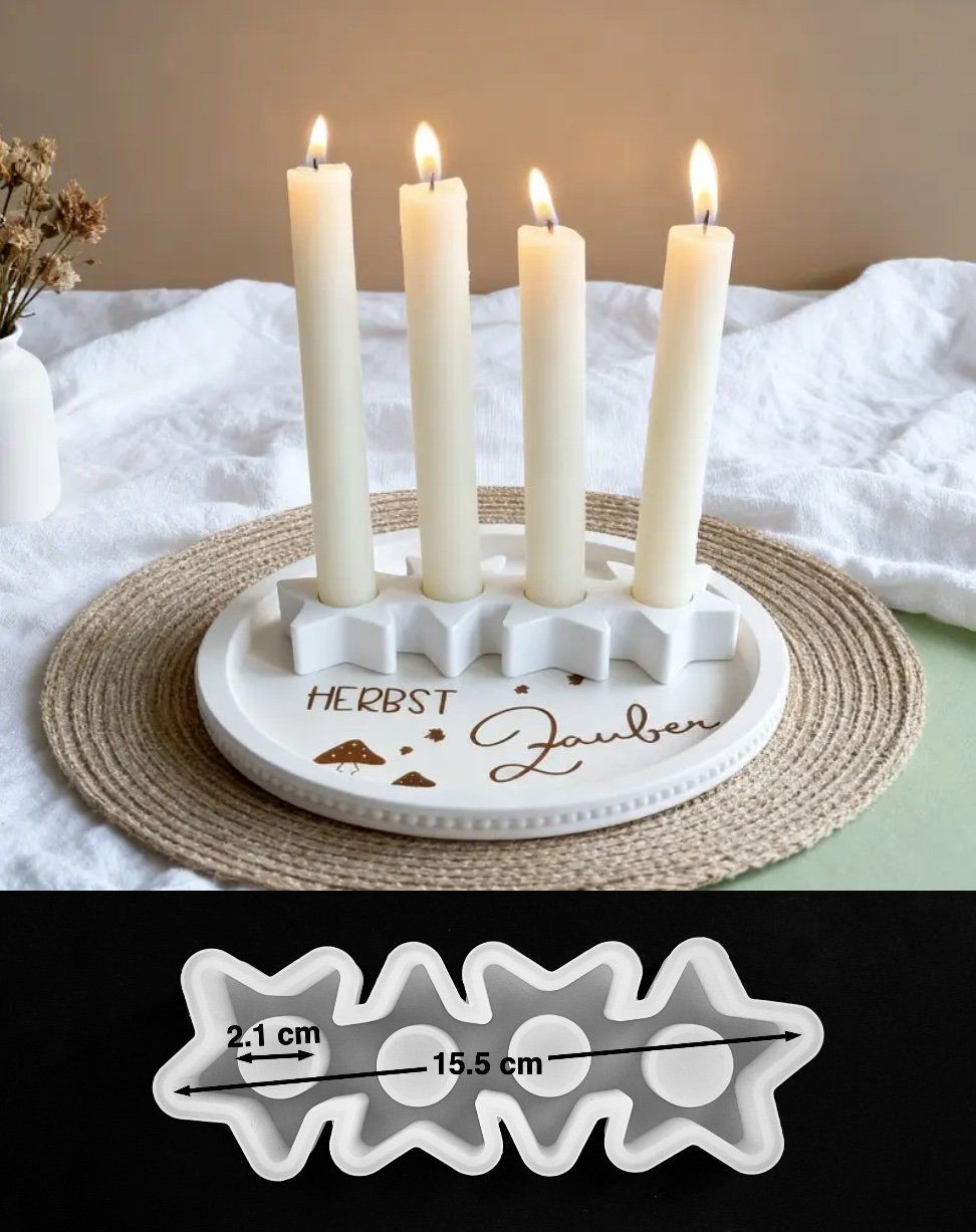 Teglie da forno: Giessform Silikonform Kerzenhalter Stern Advent – Nuovo e nell'imballaggio originale da Kaltbrunn venduto da schere-stein-papier