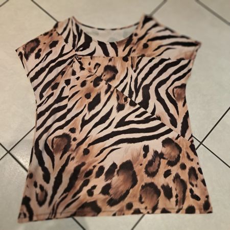 T Shirt mit Animalprint in Gr. 42 von Monari